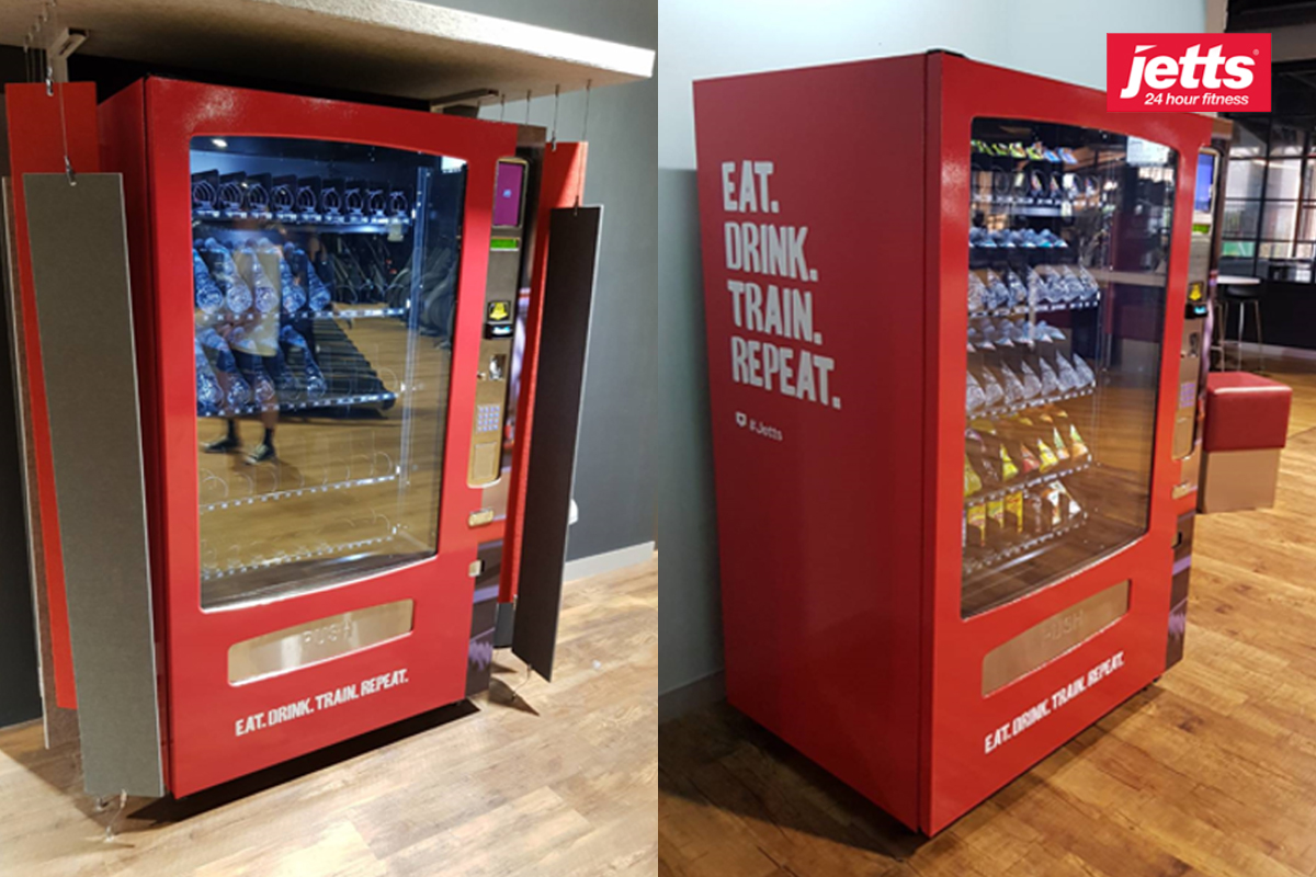 "Jetts 24 hour fitness"Vending Machine